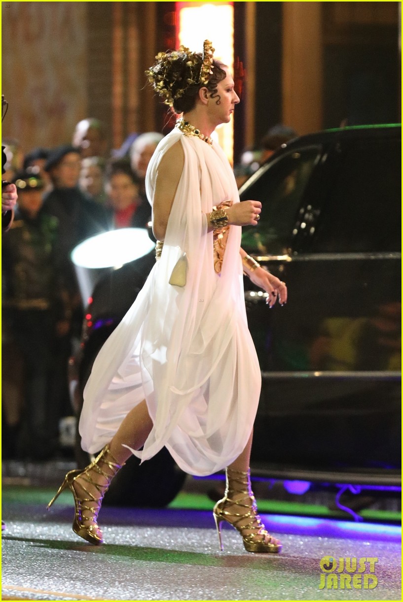 Shia LaBeouf Poses in Full Makeup, Heels & a Dress with